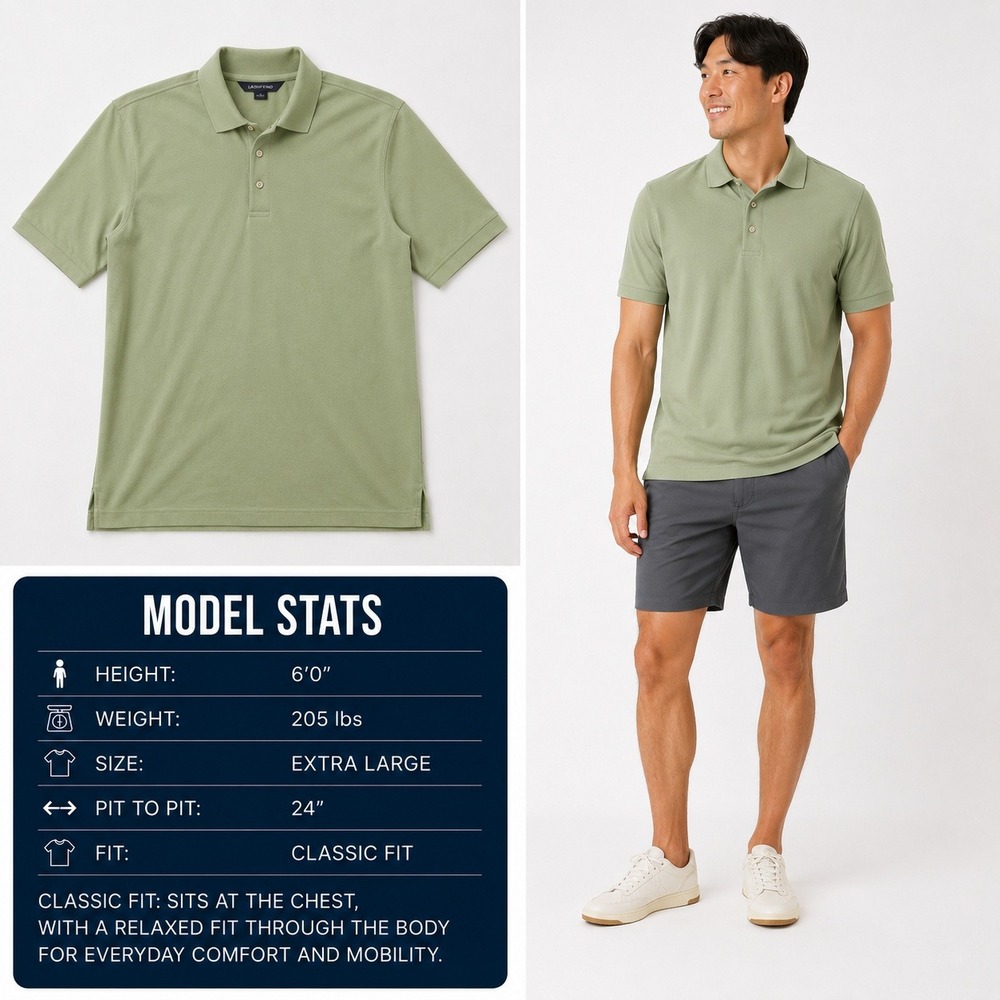 Brooks Brothers Mens XL Green Double Mercerized Cotton Performance Knit Polo